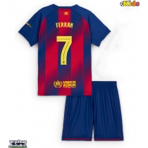 Barcelona Ferran Torres #7 Replica Home Minikit 2025-26 Short Sleeve (+ pants)